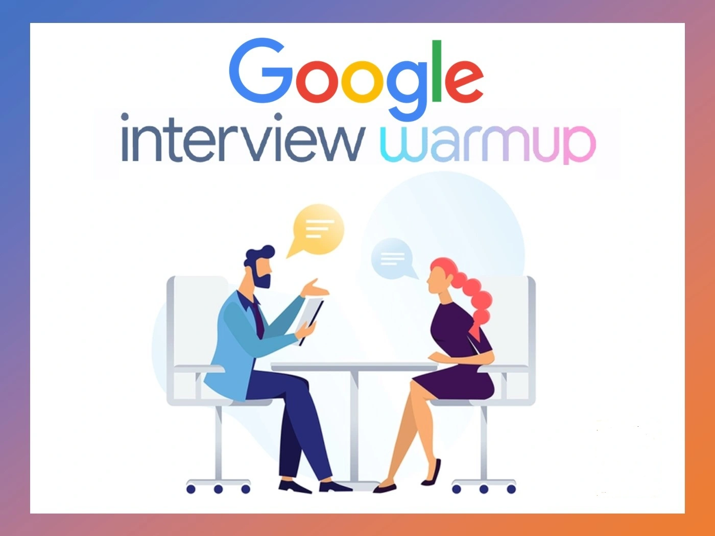 اداة جوجل Interview Warmup المجانية