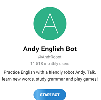 بوت -ANDY- لتعلم- اللغة- الإنجليزية