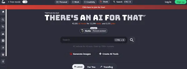 مكتبة -الذكاء- الاصطناعى- TAAFT