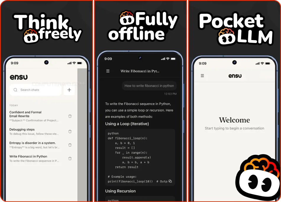 تطبيق-Ensu- مساعد- AI- أوفلاين – تجربة- ذكية- بدون- إنترنت
