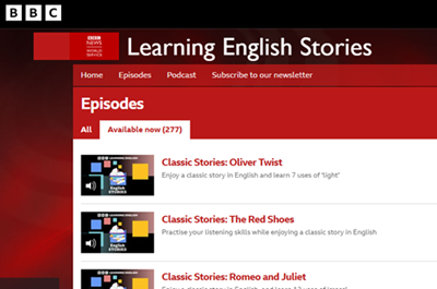 مجموعة القصص الصوتية المجانية من BBC لتعلم الإنجليزية